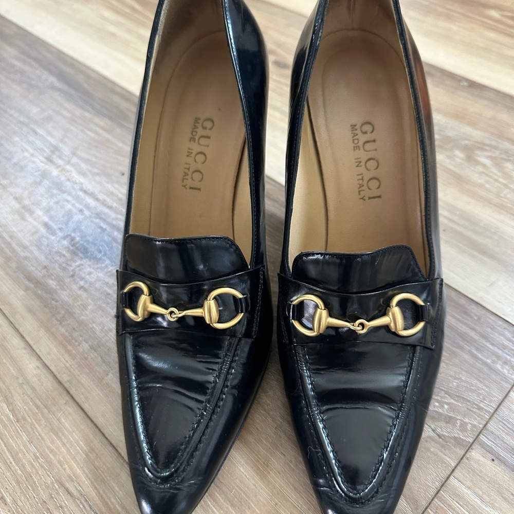 Gucci Women's Black Leather Loafers
